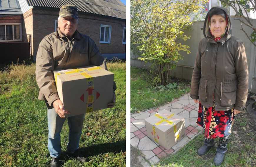 Майже 800 самотніх літніх людей в прифронтових регіонах України отримали продукти харчування за підтримки Corteva Agriscience та GlobalGiving