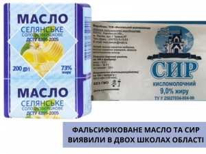 Держпродспоживслужба назвала виробників фальсифікату масла та сиру