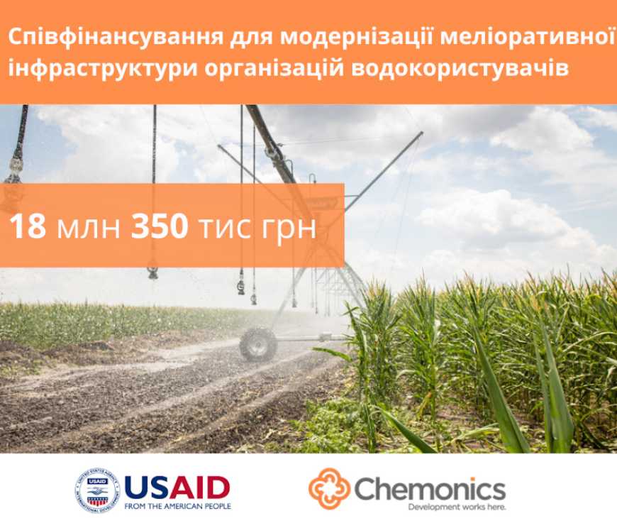 USAID АГРО надасть понад 18 млн грн для модернізації меліоративних систем